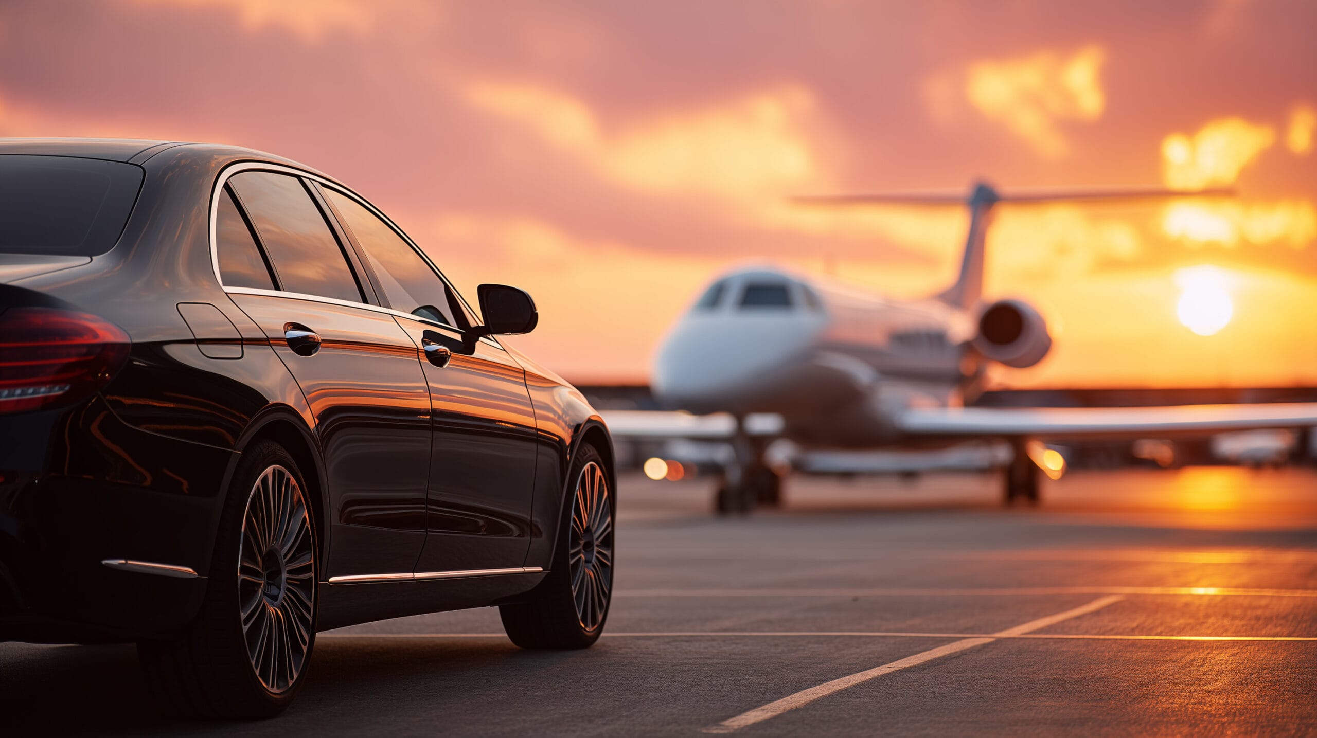 Private jet and executive ground transport