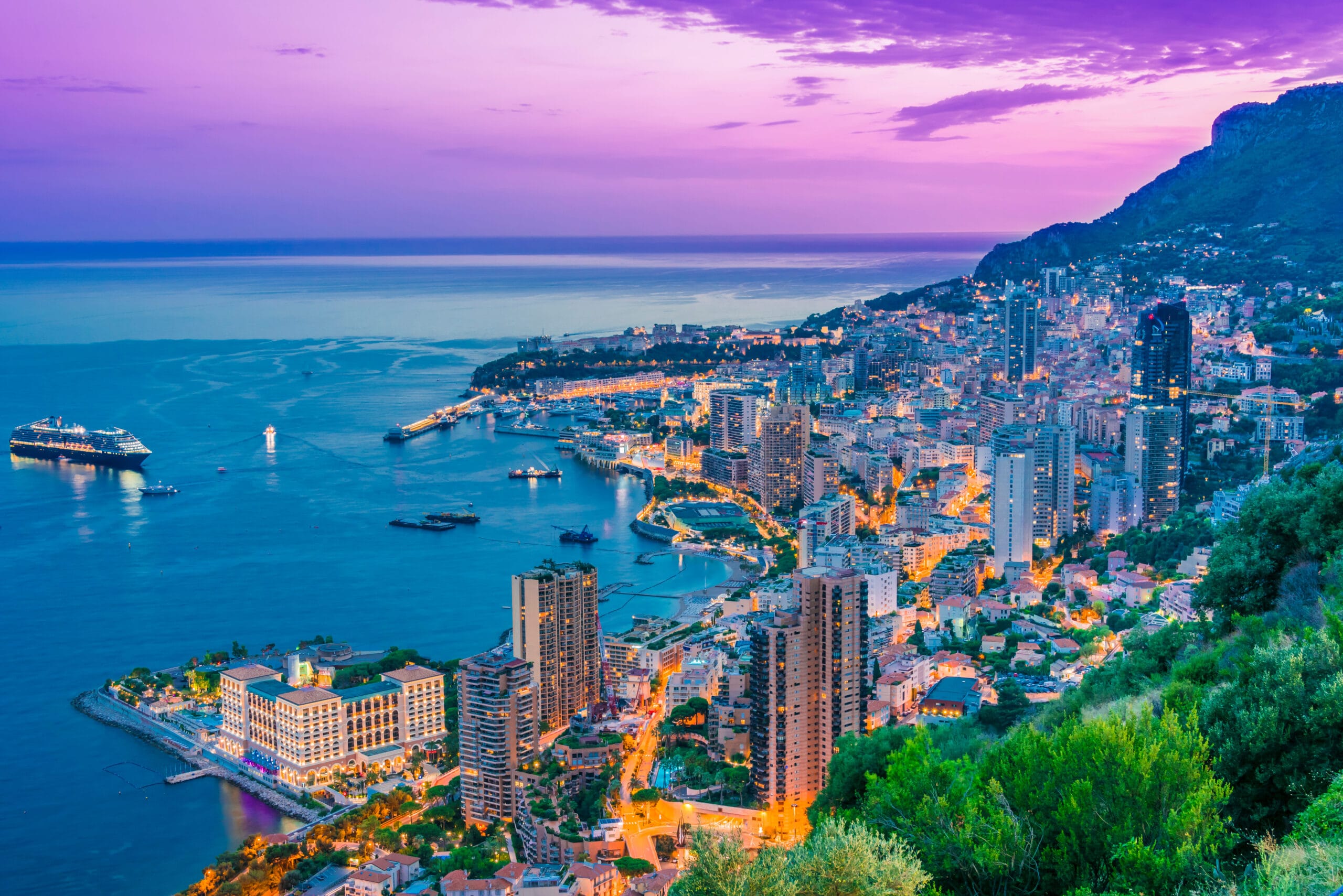 Monaco French Riviera coastline and city